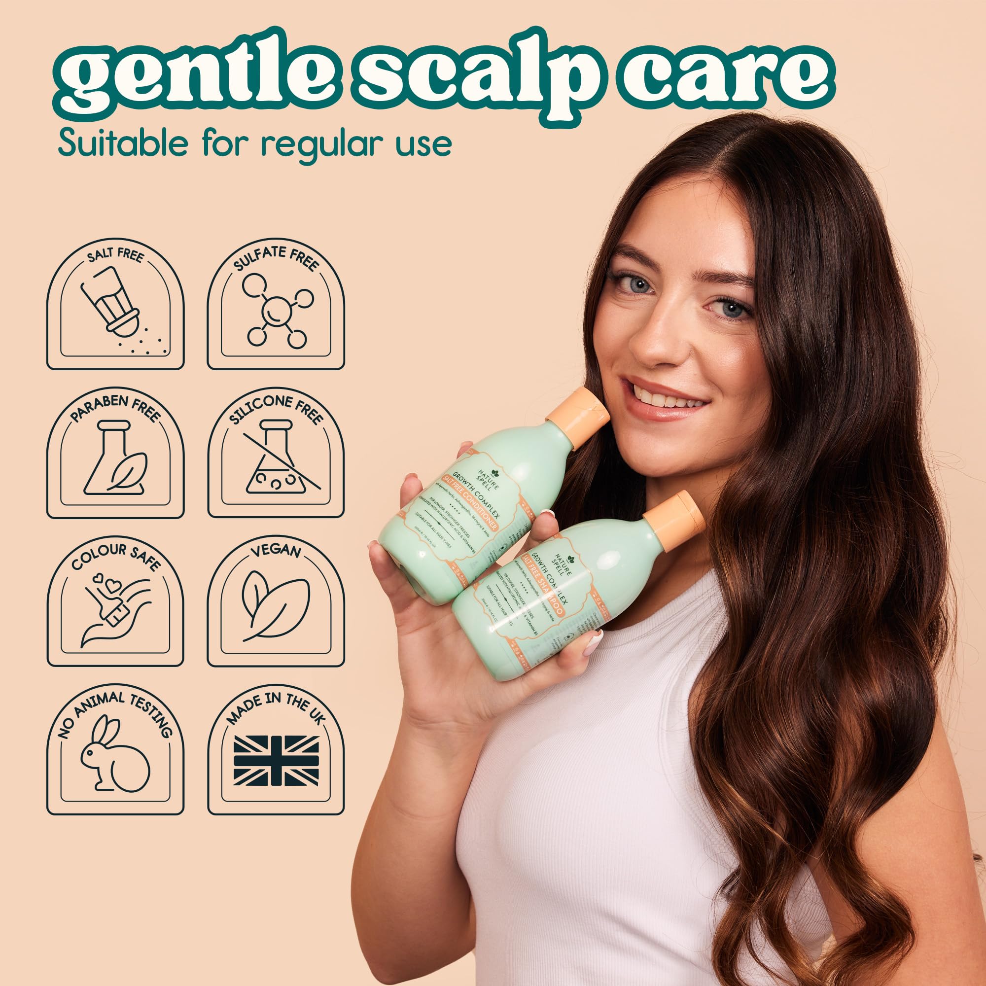 Nature Spell Hair Growth Shampoo and Conditioner Set, Improve Hair Strength & Shine, 10.14 Fl Oz x2 - Image 7