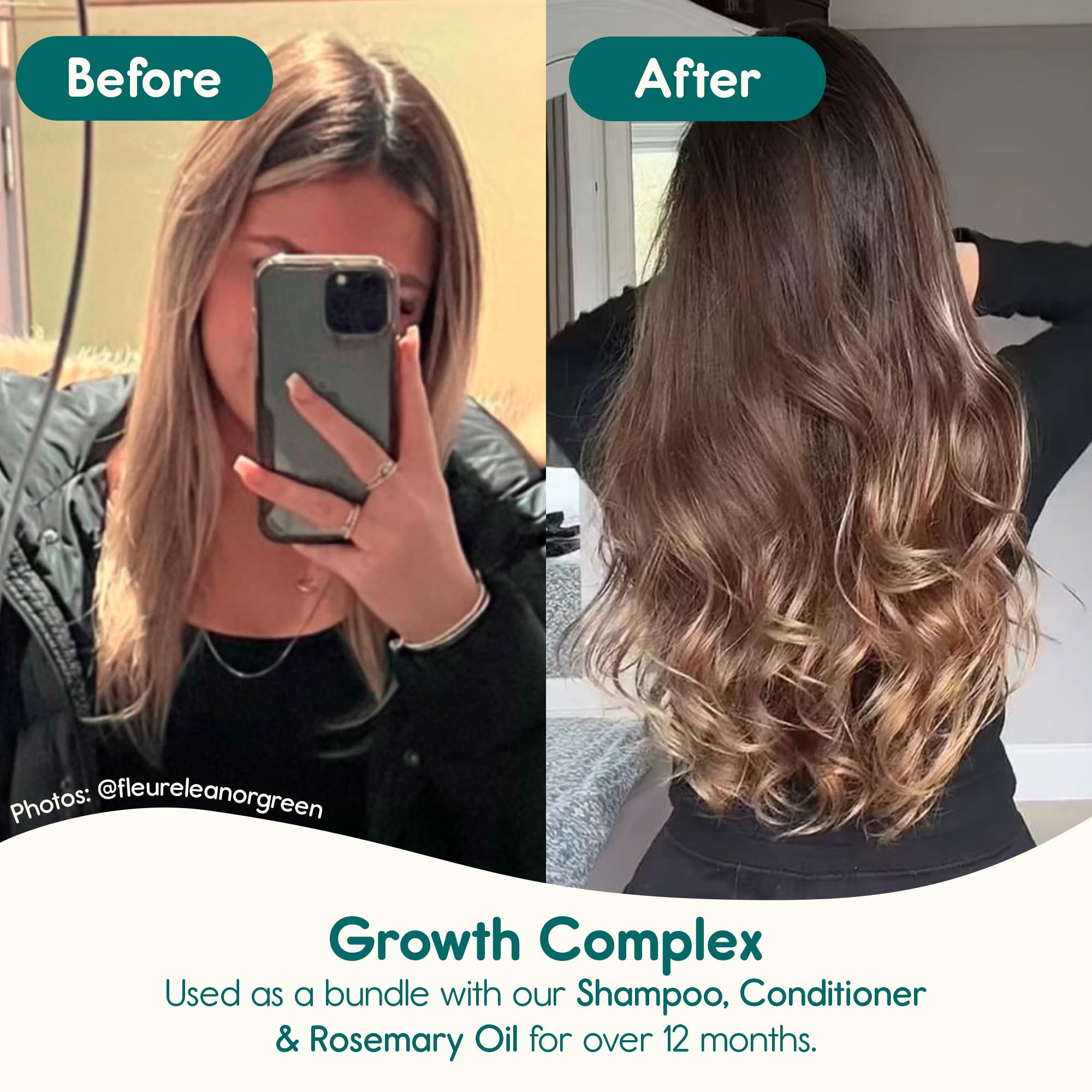 Nature Spell Hair Growth Complex Shampoo, Sulfate & Paraben Free, Nourishing & Strengthening, Infused with Hyaluronic Acid & Vitamin B5, For All Hair Types, Vegan, 10.14 fl oz - Image 5