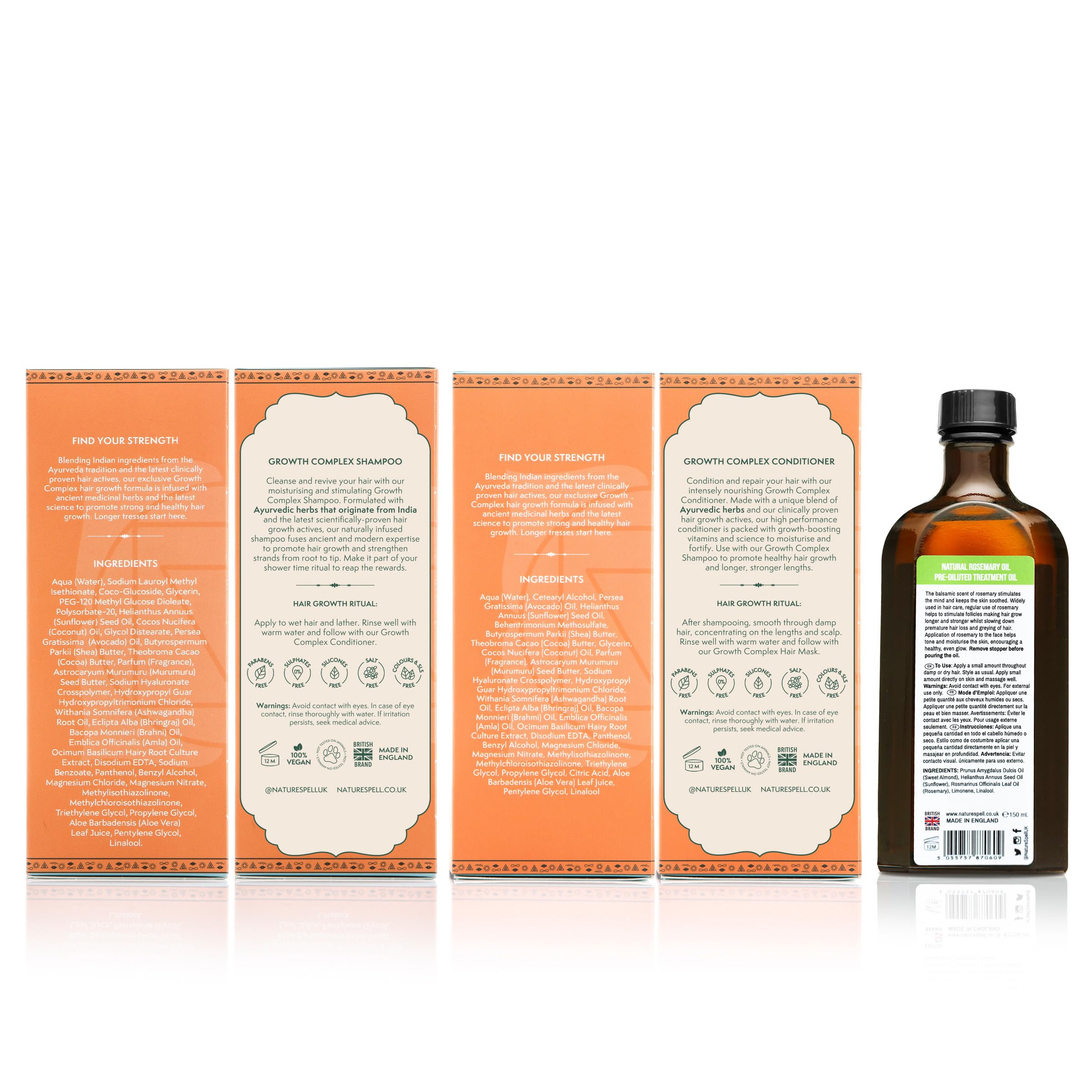 Nature Spell Rosemary Oil with Growth Complex for Hair Growth & Hydration, Shampoo and Conditioner Set, 5.07 & 10.14 Fl Oz - Image 8