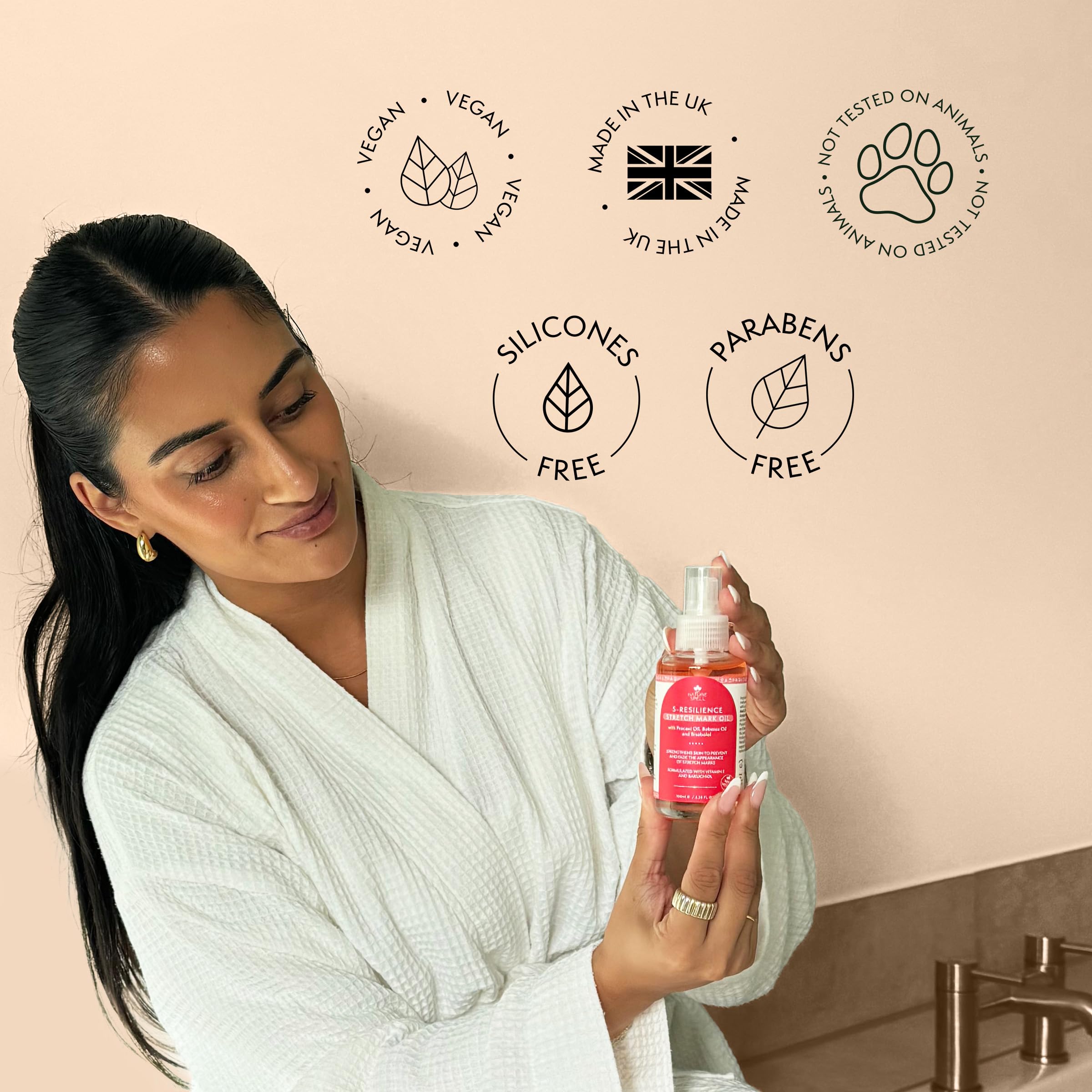 Nature Spell Stretch Mark Oil For Women, Vegan Body Oil for Stretch Marks, Scars & Uneven Skin Tone, 3.38 Fl Oz - Image 6